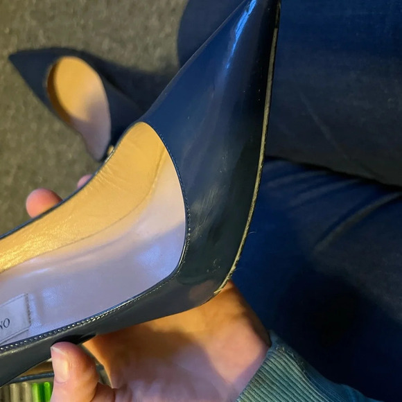 Valentino Blue Stud Heels, size 38.5 - Picture 7 of 15